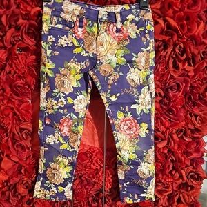 Crest Jeans Girls Floral Kids Jeans Size 6 Like New